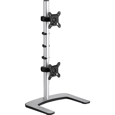 ATDEC DUAL MONITOR DESK STAND, UP TO 32" & 12KG, VESA 75x75, 100x100, VERTICAL MOUNTED, 10