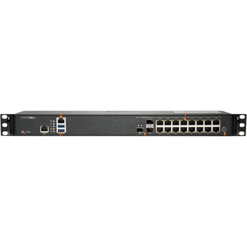 SonicWall 2700 Network Security/Firewall Appliance - 5 Year TotalSecure Advanced Edition - TAA Compliant