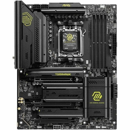 MSI MAG X870 TOMAHAWK WIFI Gaming Desktop Motherboard - AMD X870 Chipset - Socket AM5 - ATX