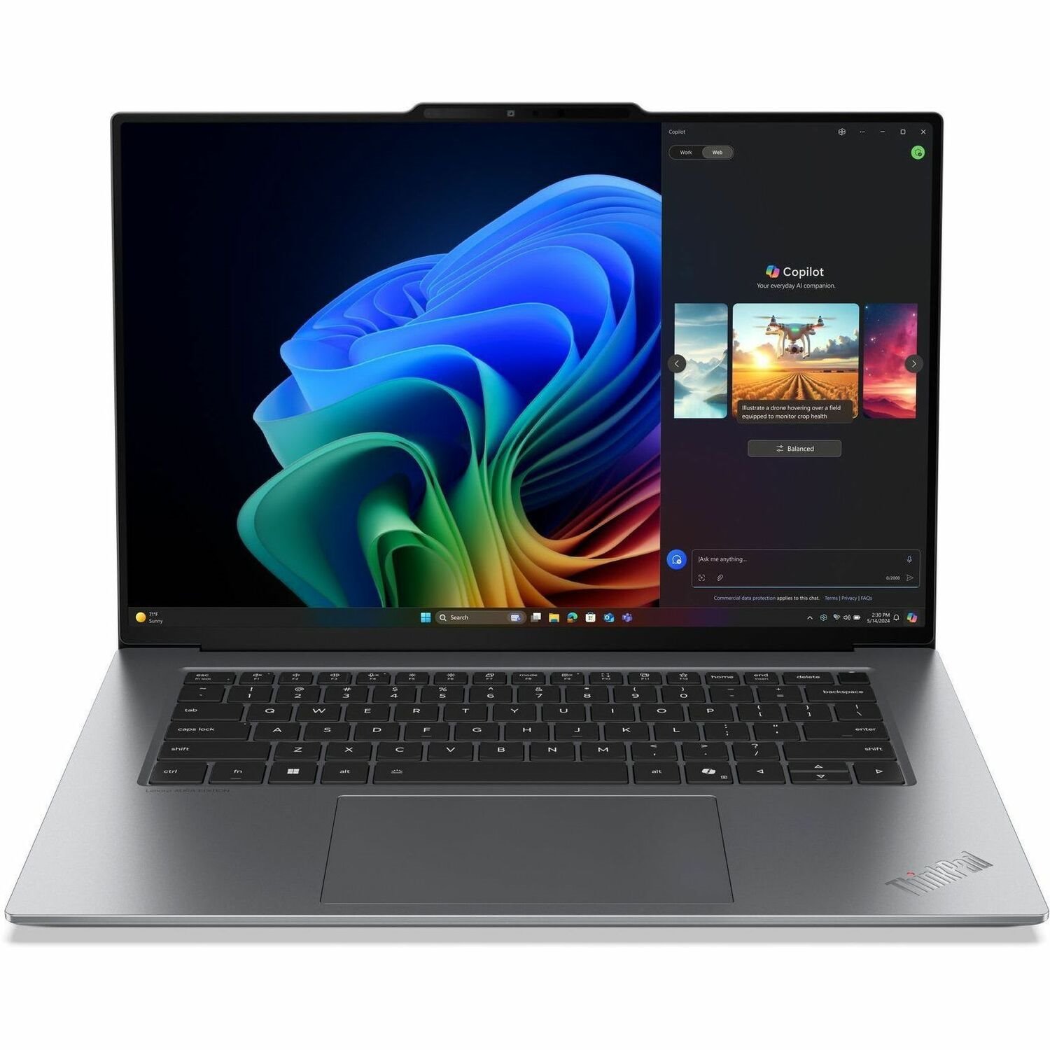 Lenovo ThinkPad X9-15 Gen 1 21Q60027CA 15.3" Touchscreen Notebook - 2.8K - Intel Core Ultra 7 258V - Intel Evo Platform - 32 GB - 1 TB SSD - French Keyboard - Gray
