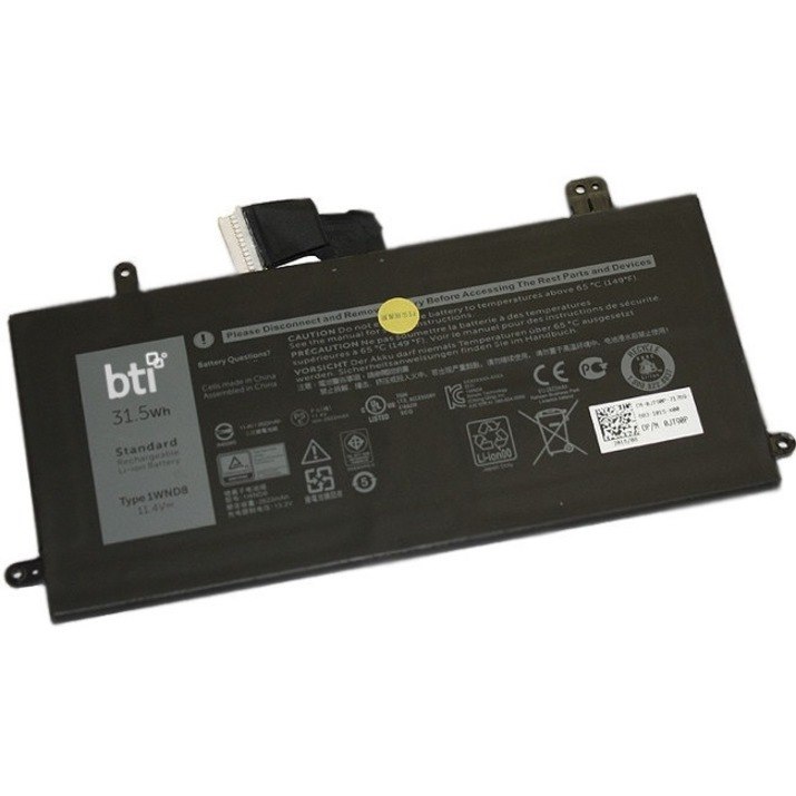 BTI 1WND8-BTI 11.4V 31.5WHR LI-ION BATTERY 01WND8, JT90P, X16TW, 0J0PGR, T17G, 0X16TW, T17G001, 1WND8, T17G002 LATITUDE 12 5285, LATITUDE 12 5290 2 IN 1, LATITUDE 5285, LATITUDE 5290