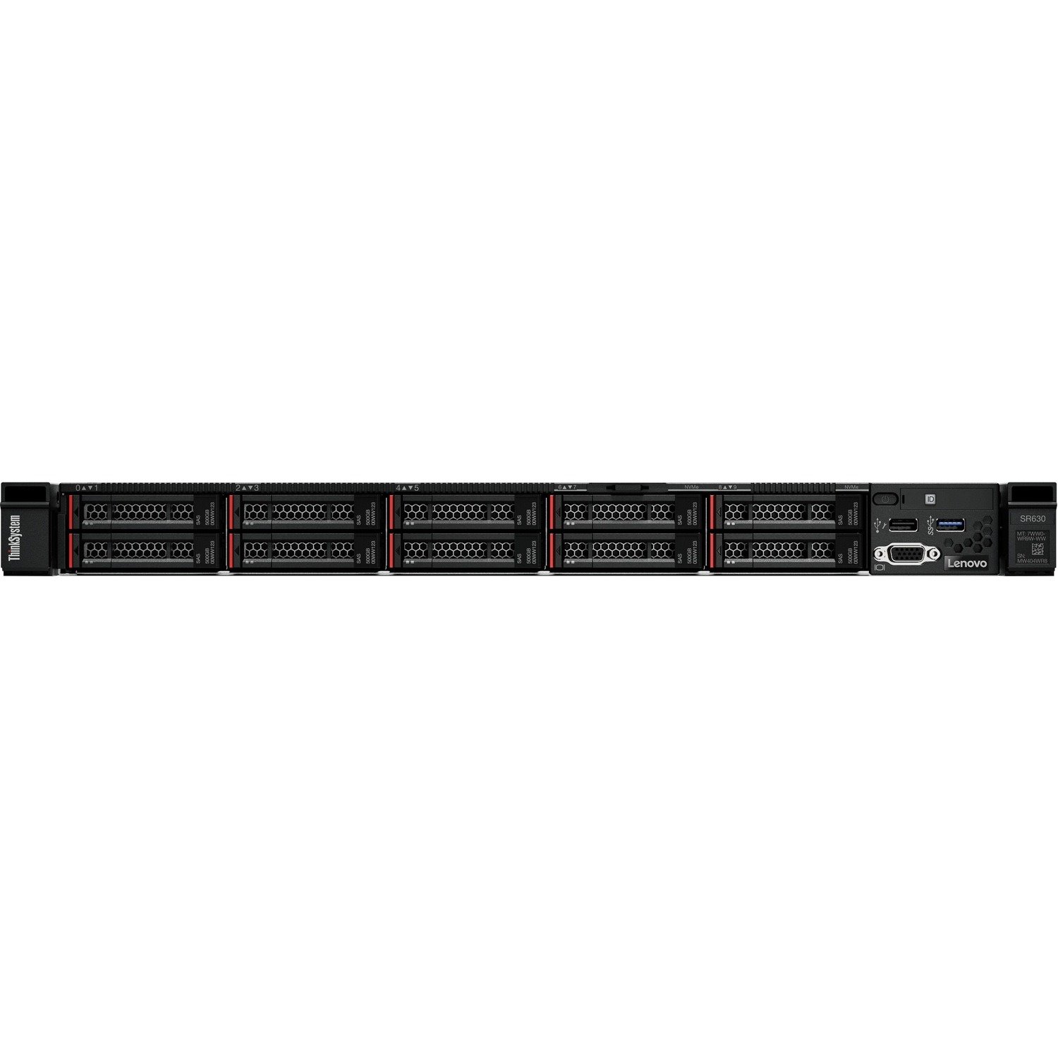 Lenovo ThinkSystem SR630 7X02A04HAU 1U Rack Server - 1 Xeon Silver 4110 2.10 GHz - 16 GB RAM - 12Gb/s SAS, Serial ATA/600 Controller