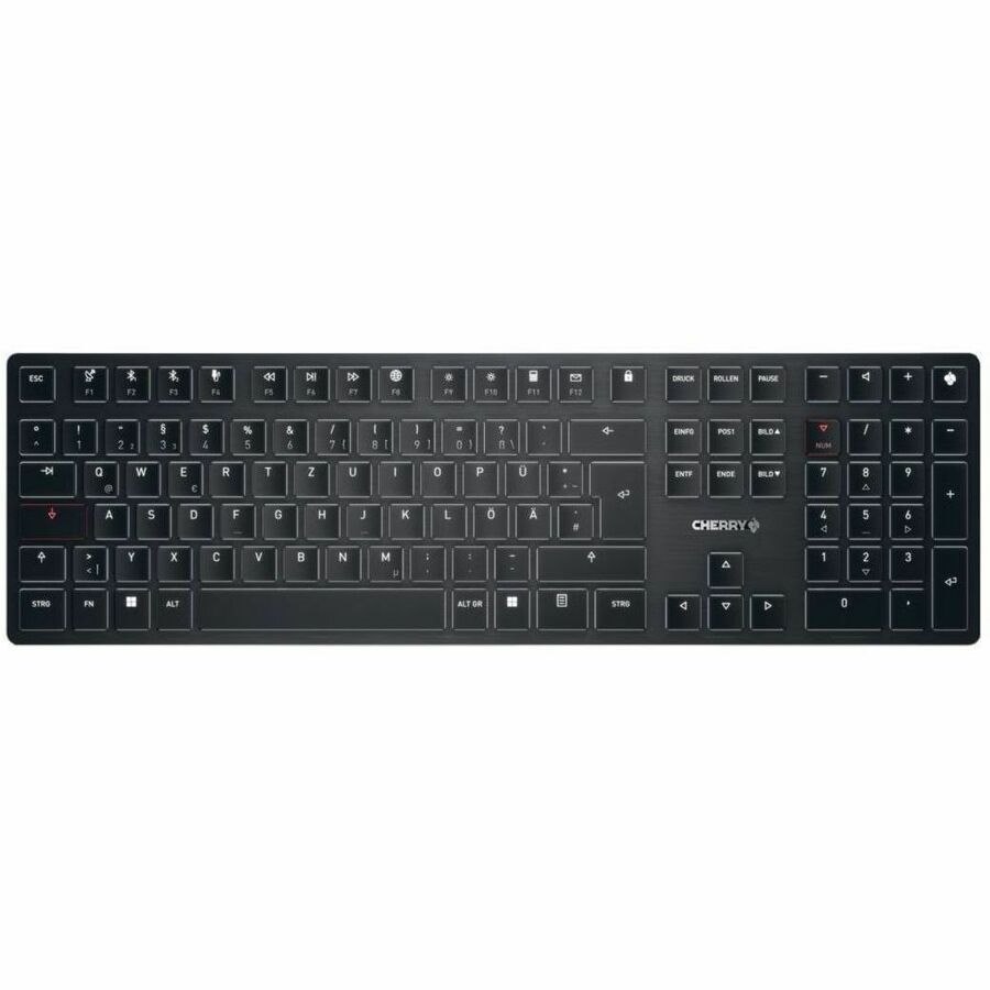 CHERRY KW X ULP Keyboard - Wired/Wireless Connectivity - USB 2.0 Type A Interface - RGB LED - English (UK) - QWERTY Layout - Black