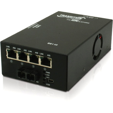 Transition Networks ION 4xT1/E1/J1 Copper to Fiber Network Interface Device (NID)