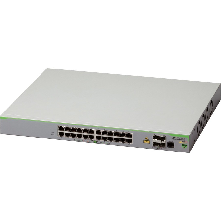 Allied Telesis CentreCOM FS980M AT-FS980M/28PS 24 Ports Manageable Layer 3 Switch - Fast Ethernet - 10/100Base-TX