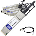 AddOn Intel® X4DACBL5 Compatible TAA Compliant 40GBase-CU QSFP+ to 4xSFP+ Direct Attach Cable (Passive Twinax, 5m)