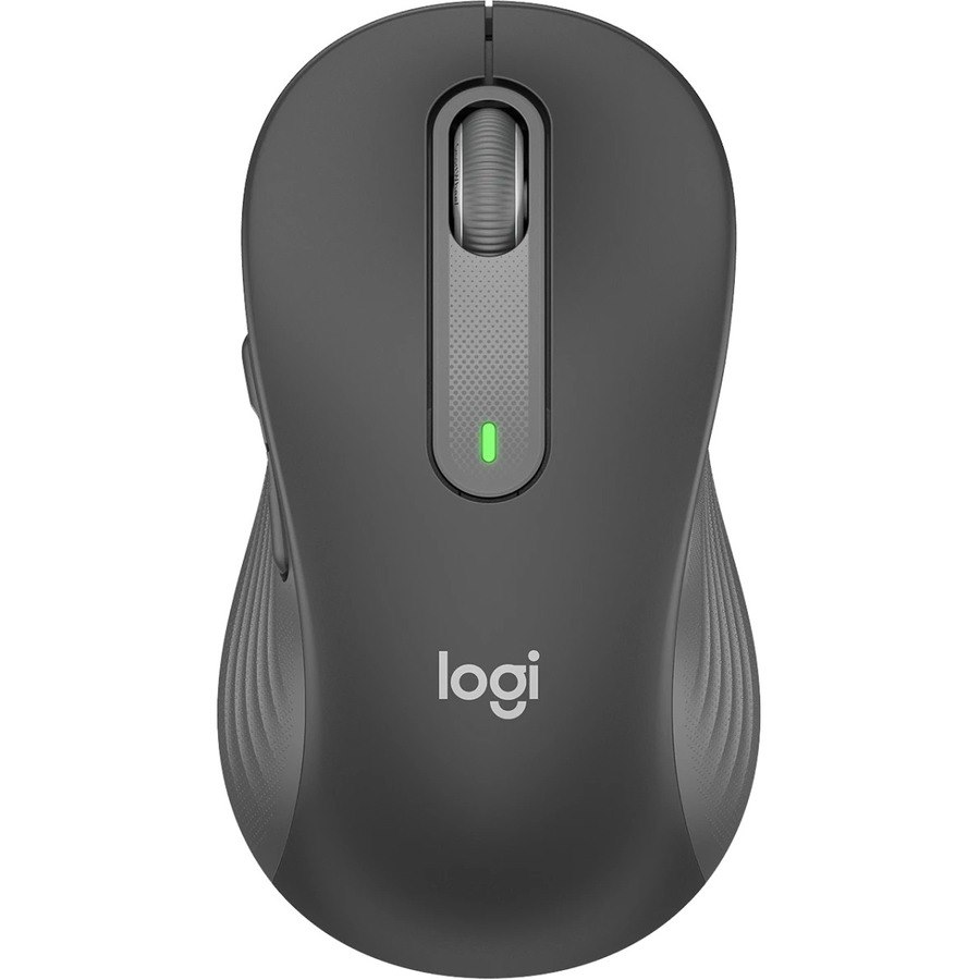 Logitech Signature M650 L Mouse - Bluetooth/Radio Frequency - USB - Optical - 5 Button(s) - 5 Programmable Button(s) - Graphite