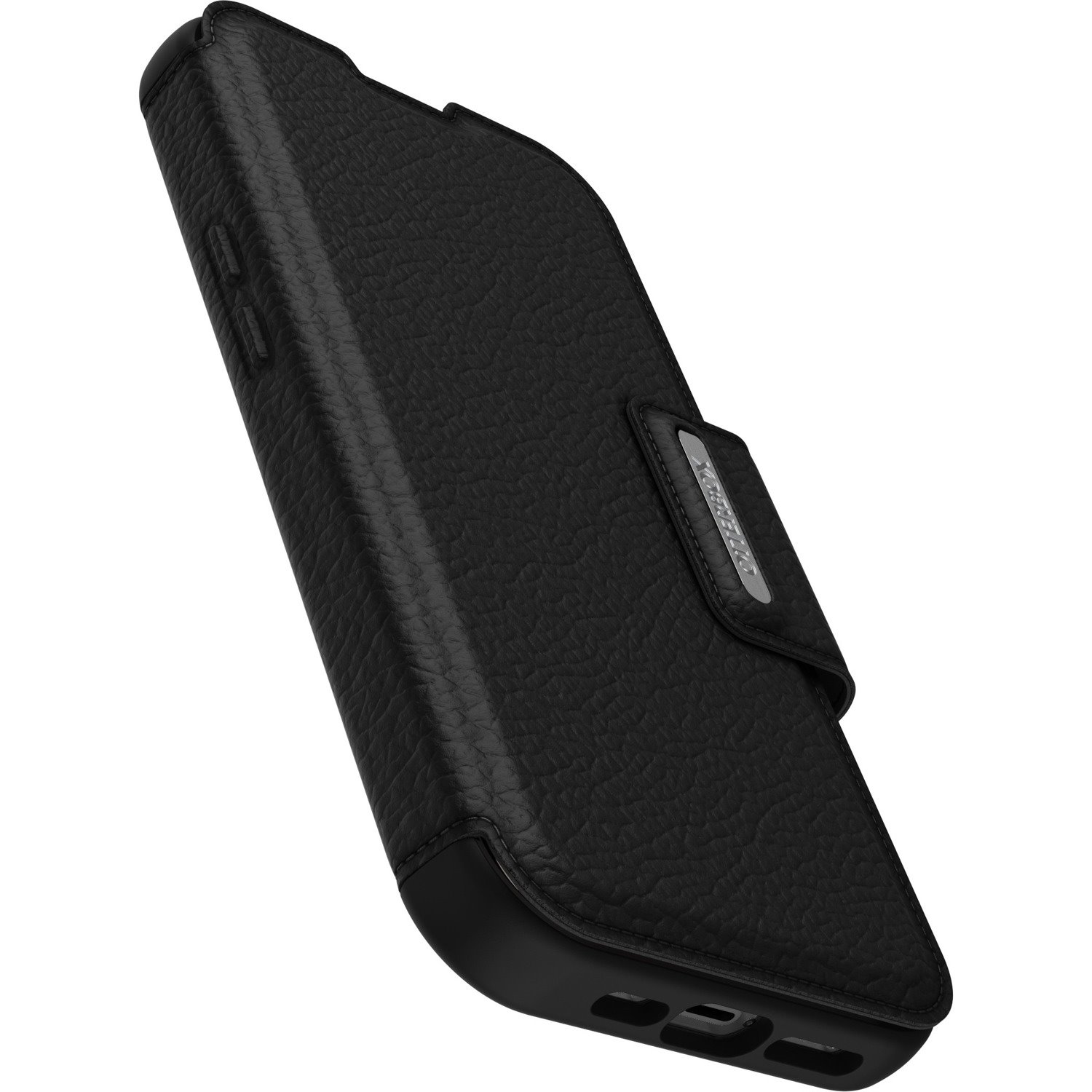 OtterBox Strada Carrying Case (Folio) Apple iPhone 14 Pro Smartphone - Shadow (Black)