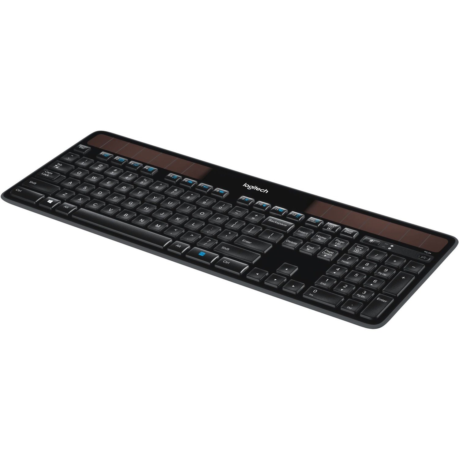 Logitech K750 Wireless Solar Keyboard for Windows, 2.4GHz Wireless with USB Unifying Receiver, Ultra-Thin, Black