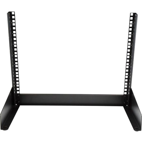 StarTech.com 2-Post 8U Desktop Server Rack, Open Frame 19in Computer Rack, Small Home/Office Rack for AV / Studio / Data / IT Equipment