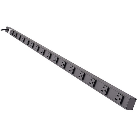 Eaton Tripp Lite Series 16-Outlet Vertical Power Strip, 120V, 15A, NEMA 5-15P, 15 ft. (4.57 m) Cord, 48 in., Black Housing