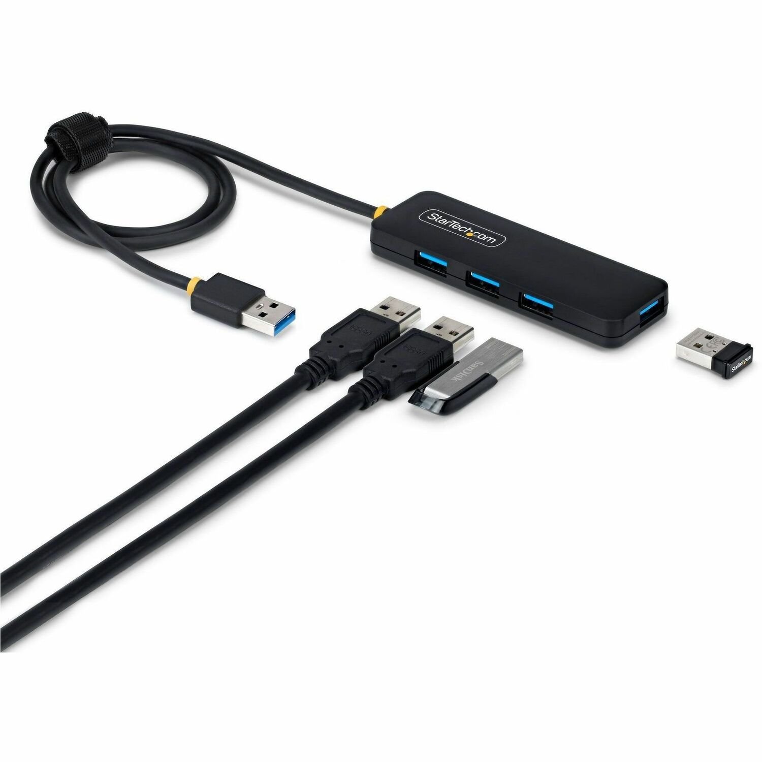 StarTech.com 4-Port Usb-A Hub, 5Gbps, Bus Powered, Usb-A Naar 4X Usb-A Mini Usb Hub, Extra Lange 61CM Host Kabel, PCR Kunststof, Draagbare Desktop / Laptop Usb Hub ** New Retail **