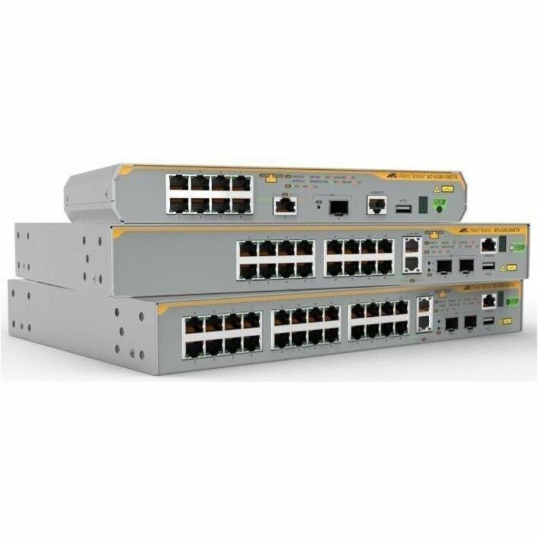 Allied Telesis x330 x330-28GTX 26 Ports Manageable Ethernet Switch - Gigabit Ethernet, 2.5 Gigabit Ethernet, 5 Gigabit Ethernet, 10 Gigabit Ethernet - 10/100/1000Base-T, 2.5GBase-T, 5GBase-T, 10GBase-T, 1000Base-X, 10GBase-X