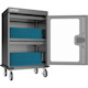 iPad to 13", MacBook Air to 15" & Chromebook 15.6" 32-bay Charging Trolley/Cart via USB-C, Also other tablets/smartphones (with device to USB-C cable), Bays 404x27.6x283mm,Device charging cables not included (suggest Manhattan USB-C cable 356213),Cabinet