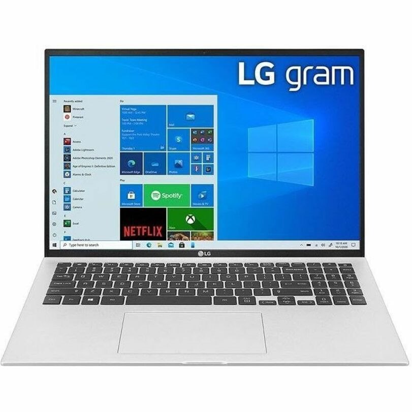 LG gram 16Z90P-N.APS5U1 16" Notebook - WQXGA - Intel Core i7 11th Gen i7-1165G7 - 16 GB - 512 GB SSD - Quartz Silver