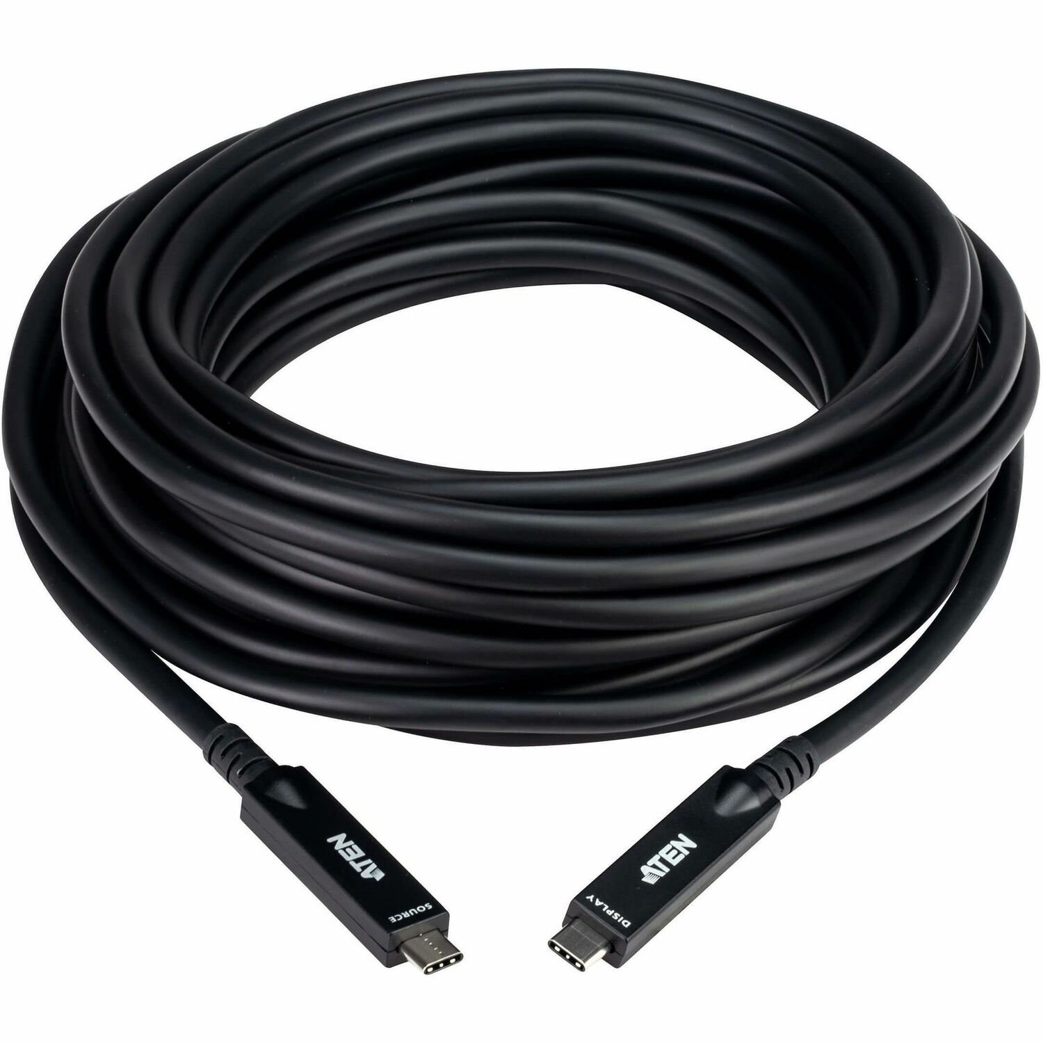 ATEN 10 m Hybrid Fiber Optic Video/Power/Data Transfer Cable - 1