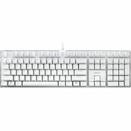 Adesso EasyTouch 680 Keyboard - Cable Connectivity - USB Type C Interface - LED - English (US) - White