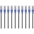 Monoprice 10-Pack, SlimRun Cat6A Ethernet Network Patch Cable, 3ft Black