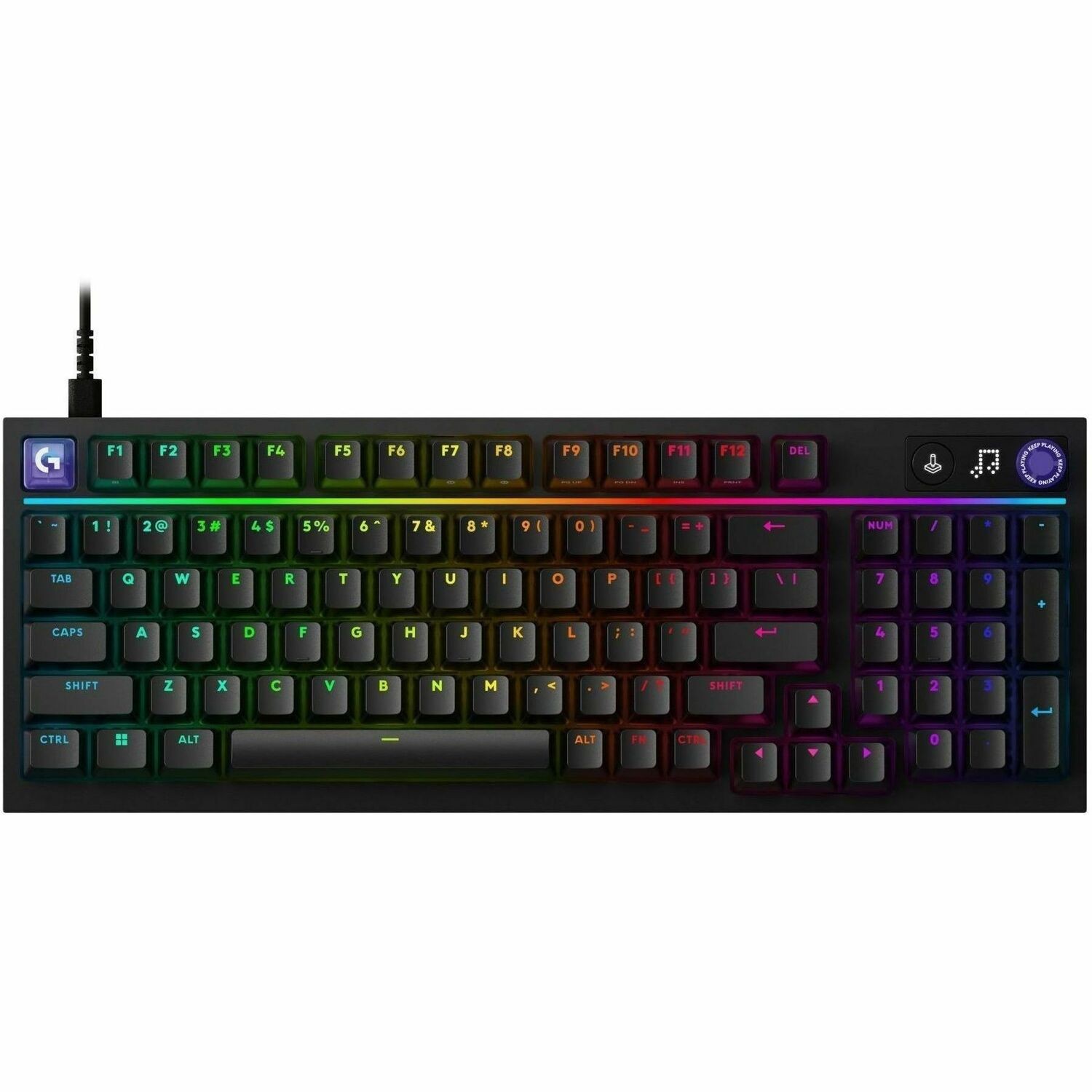 Logitech G316 X 98 Gaming Keyboard, 8 kHz Report Rate, Hot-Swappable Tactile Switches, Gasket Structure, USB-C, RGB LIGHTSYNC, for PC, Black