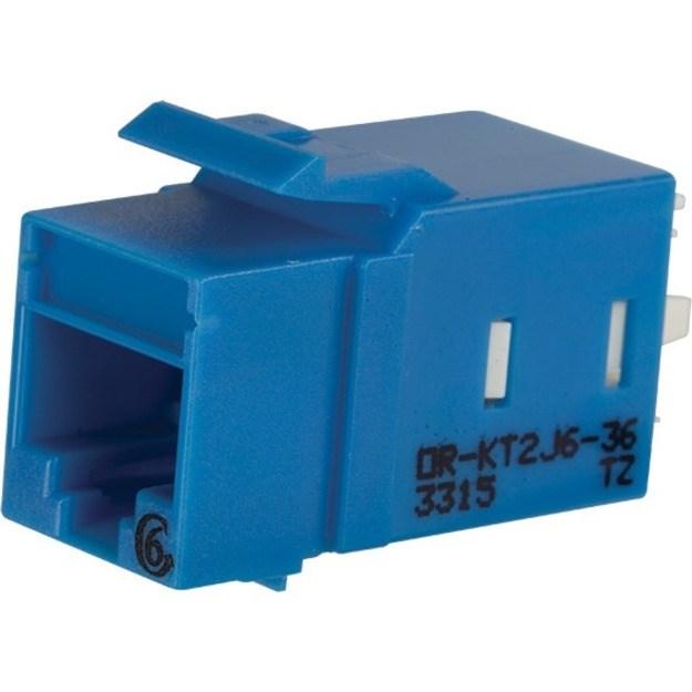 Ortronics Category 6 Keystone Jack, Lacing Cap Termination, Blue