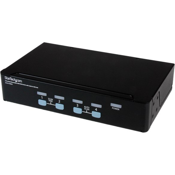 StarTech.com USB KVM Switch With Audio - KVM / audio / USB switch - USB - 4 ports - 1 local user - 1U