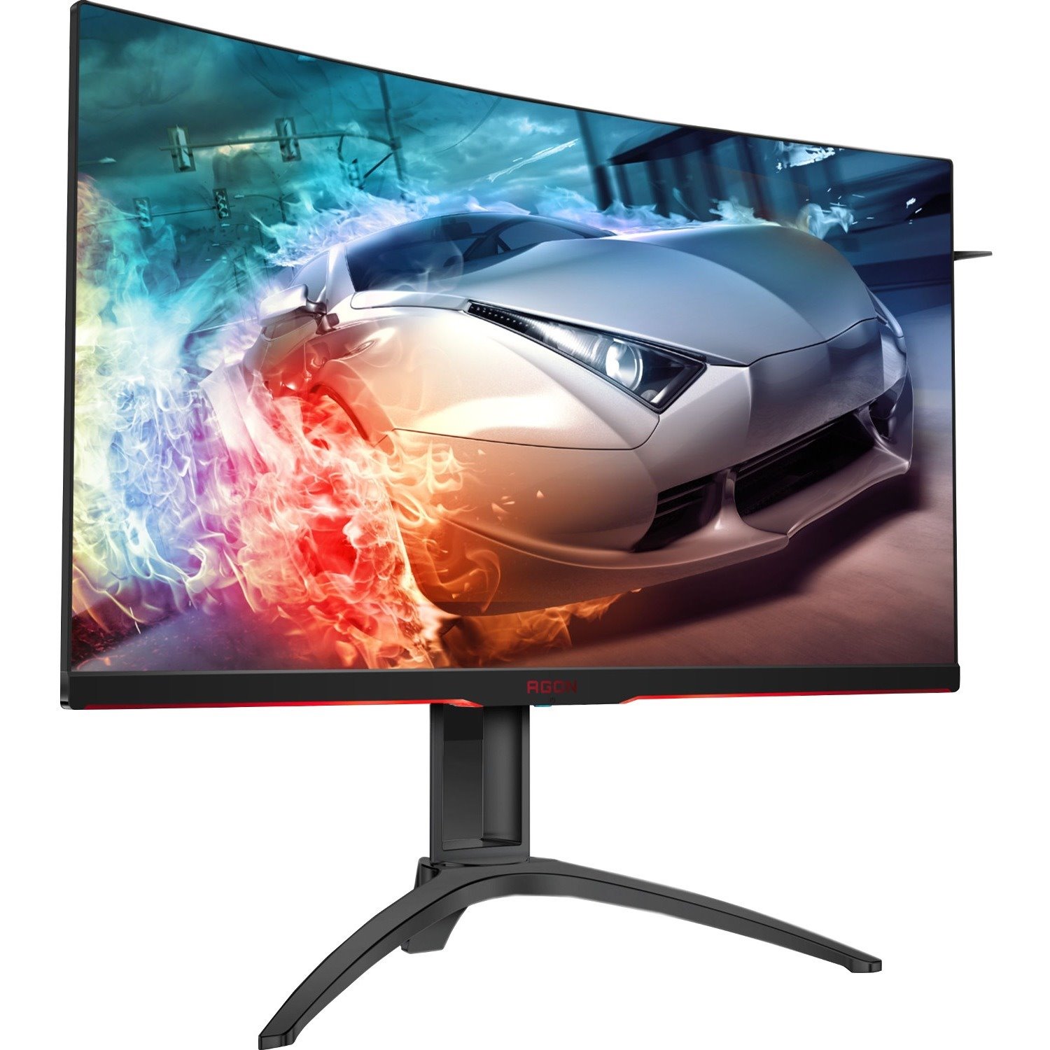 AOC AGON AG322QC4 WQHD Curved Screen LCD Monitor - 16:9 - Black