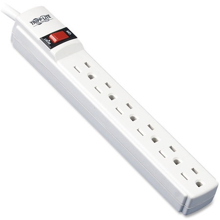 Eaton Tripp Lite Series Protect It! 6-Outlet Surge Protector, 6 ft. Cord, 900 Joules, Diagnostic LED, Light Gray Housing