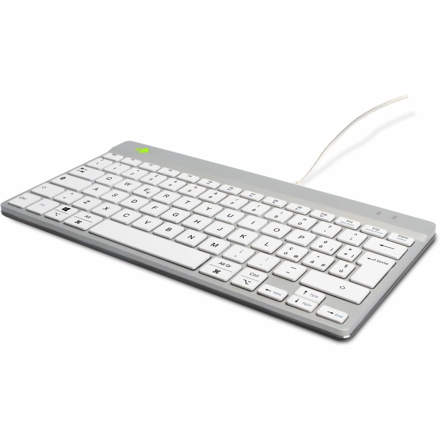 R-Go Compact Break ergonomic keyboard QWERTY (IT), wired, white