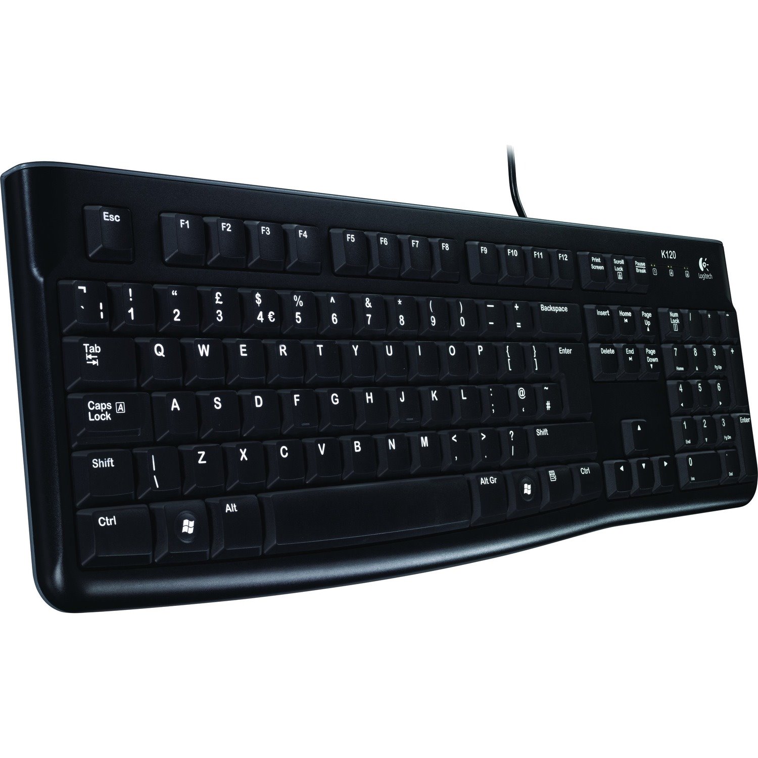 Logitech K120 Toetsenbord - Kabel Verbinding - USB Interface - Tsjechisch - Zwart