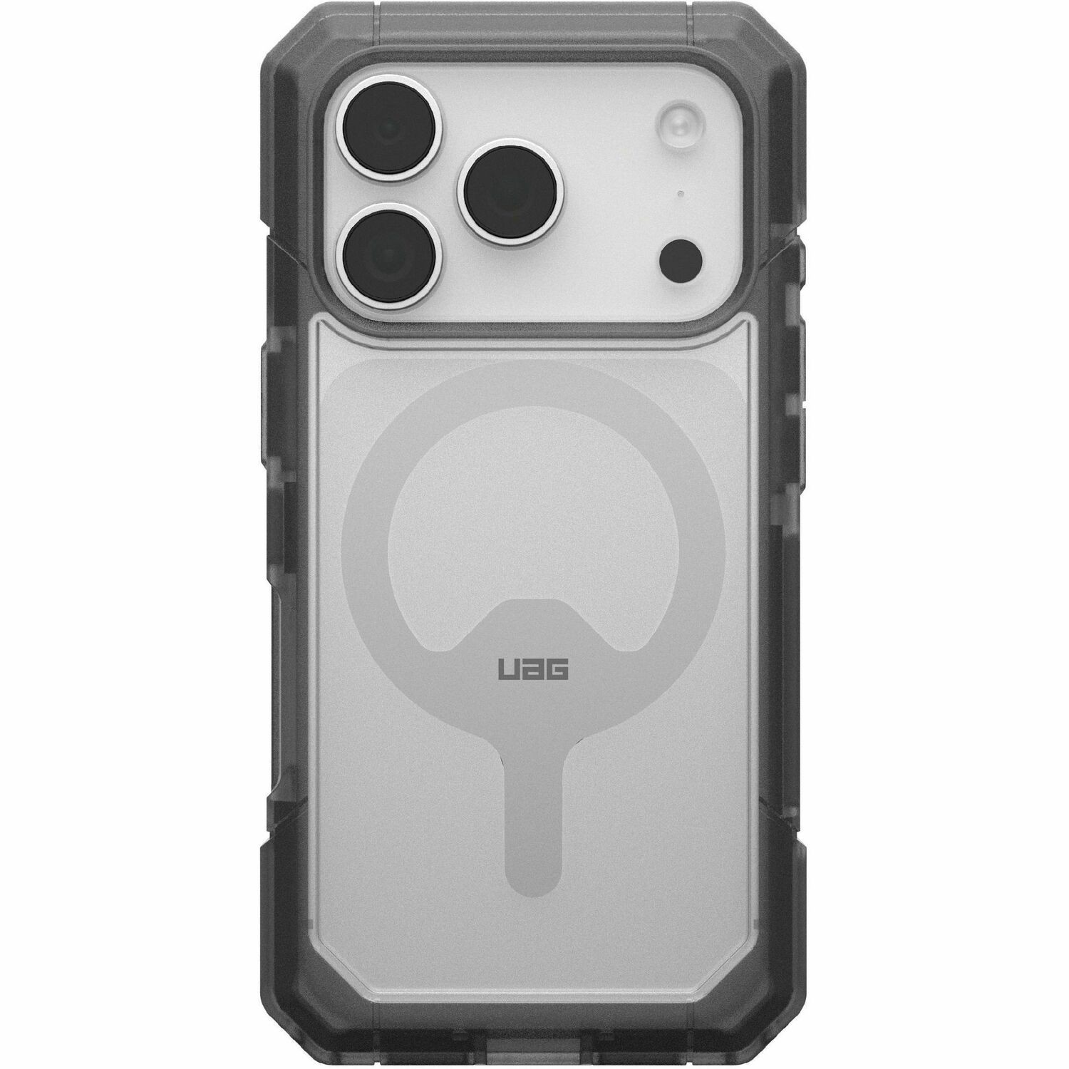 Urban Armor Gear Trooper Rugged Case for Apple iPhone 17 Pro, iPhone 18 Pro Smartphone - Textured - Ash, Clear