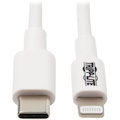 Eaton Tripp Lite Series USB-C to Lightning Sync/Charge Cable (M/M), MFi Certified, White, 3 ft. (0.9 m)
