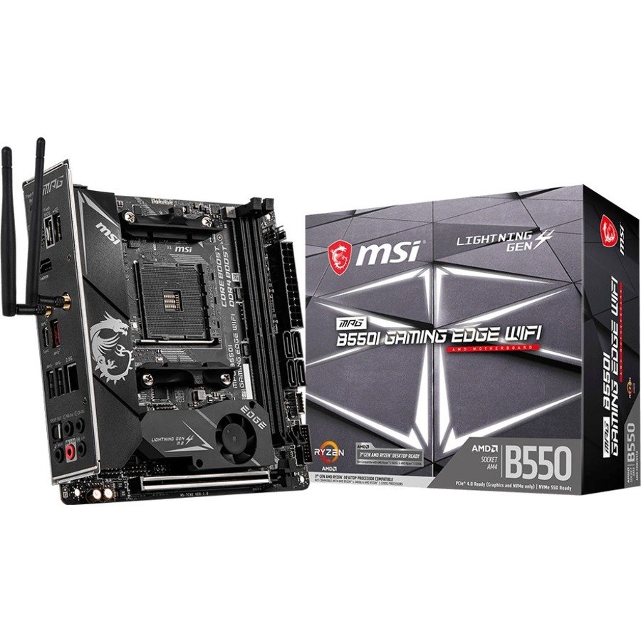 MSI MPG B550I GAMING EDGE WIFI Desktop Motherboard - AMD B550 Chipset - Socket AM4 - Mini ITX