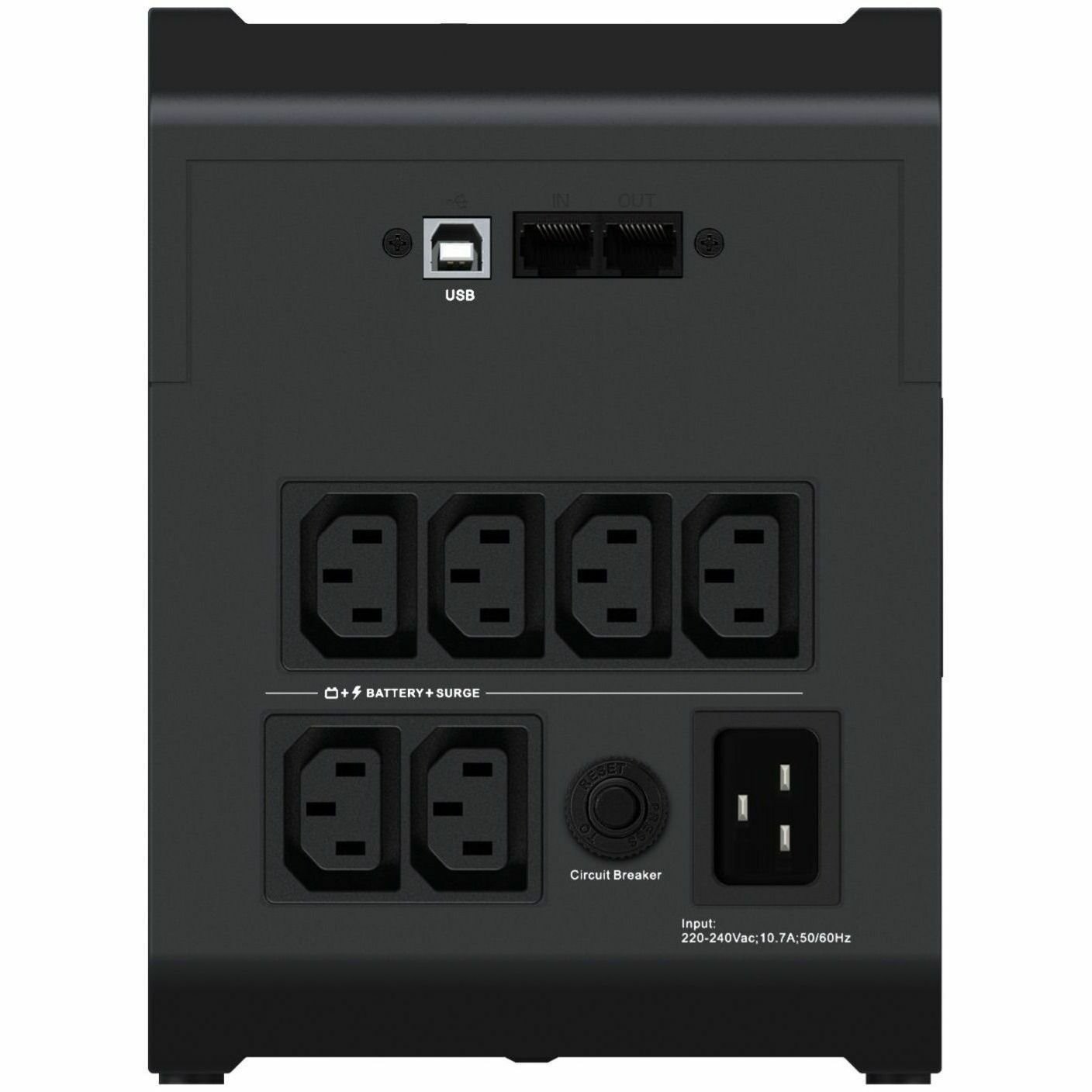 Vertiv PowerUPS 200 Essential PSA6E-2200IT-IEC, 2200VA/1225W, AVR, User-Replaceable Batteries, Battery Backup, 6 IEC Outlets, Two-Year Warranty