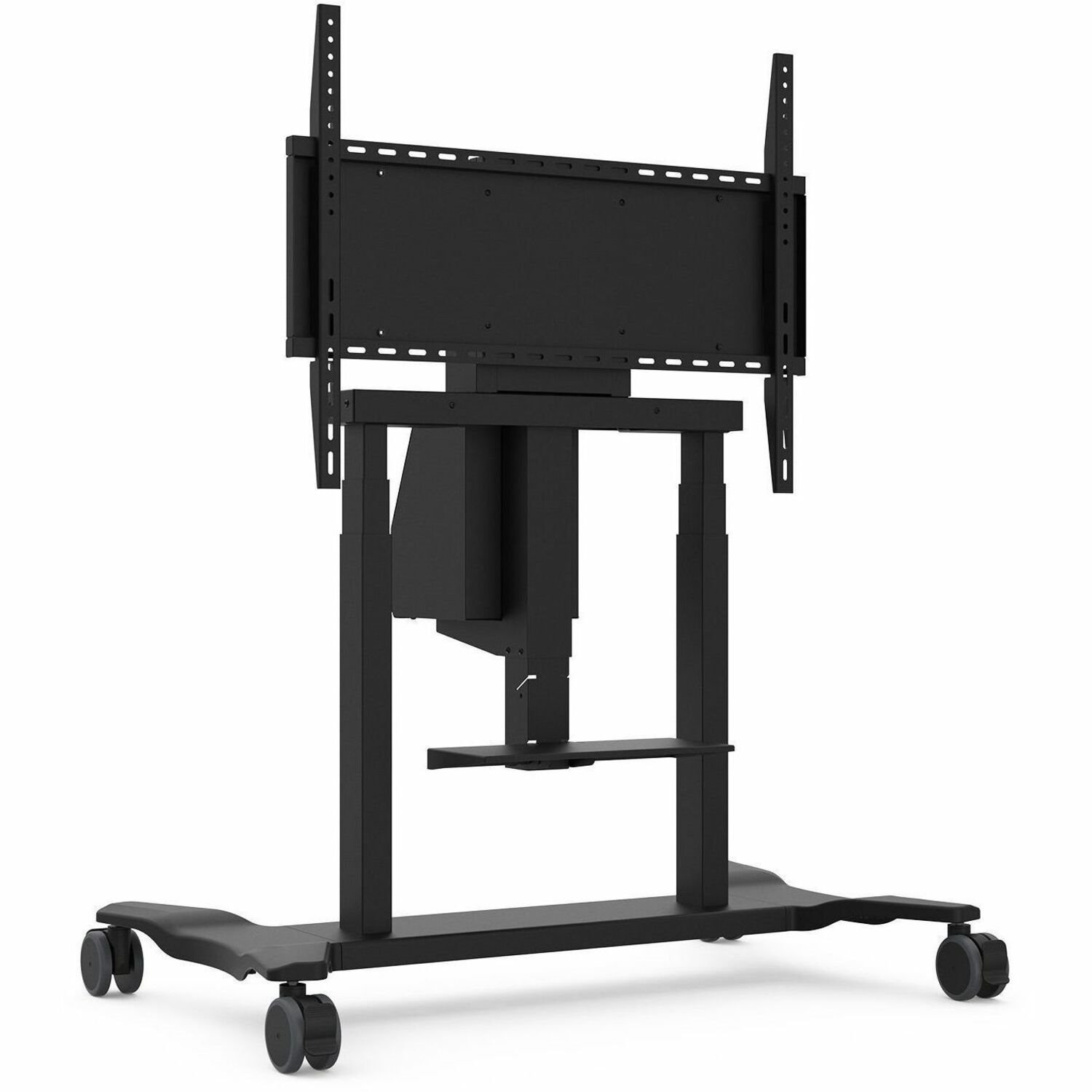 ViewSonic VB-STND-007 Universal Display Cart for 55 to 86 inch screens up to 265 lbs, VESA Pattern Compatible for 400x200 to 900x600mm, Storage Tray, and Lockable Wheels