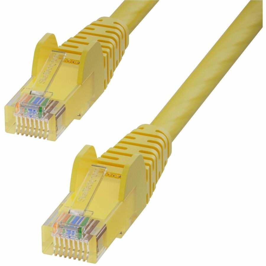 StarTech 9in Yellow Cat6 Ethernet Cable, Snagless RJ45, UTP, 24AWG Bare Copper Wire, Network Patch Cord