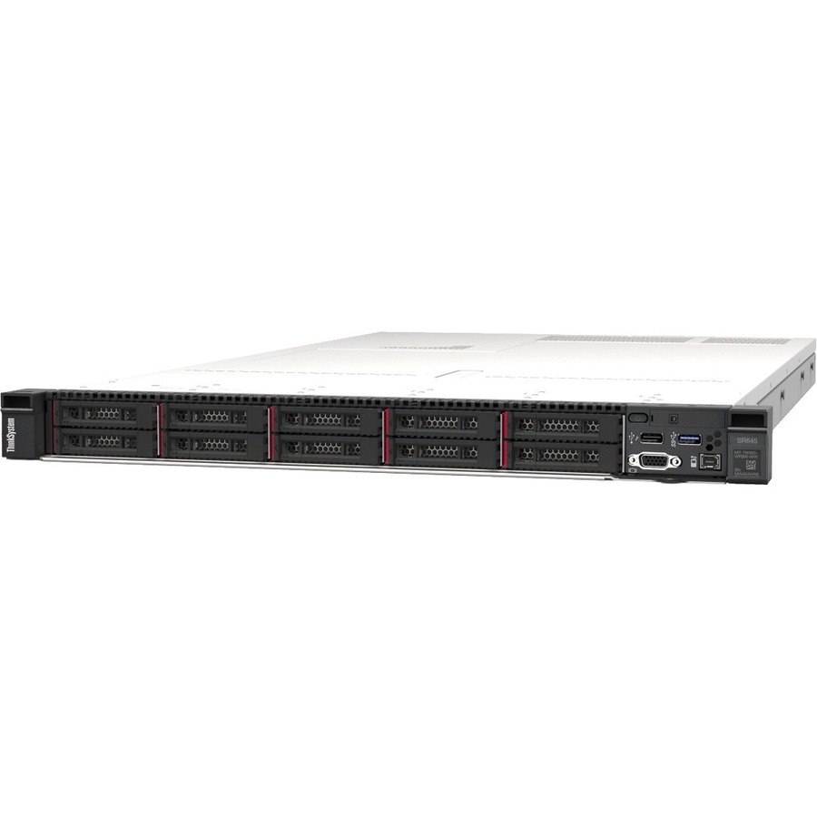 Lenovo ThinkSystem SR645 7D2XA017NA 1U Rack Server - 1 EPYC 7282 2.40 GHz - 16 GB RAM - Serial ATA/600, 12Gb/s SAS Controller