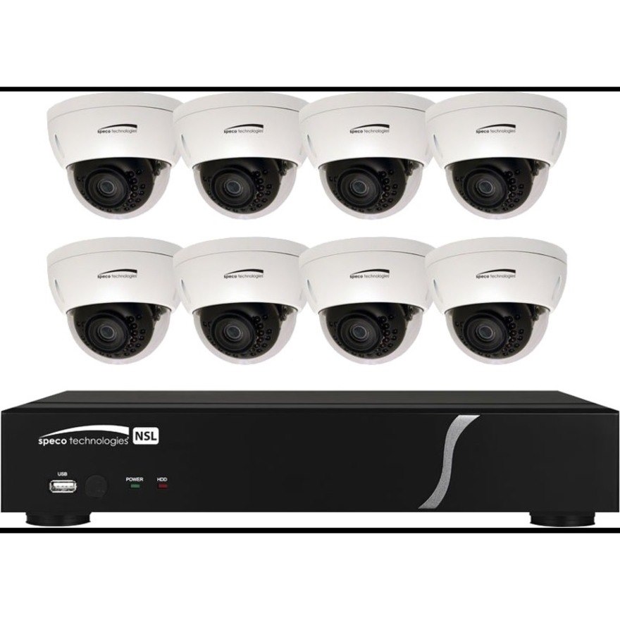 Speco 8 Ch. Plug & Play Network Video Recorder and IP Camera Kit - 2 TB HDD