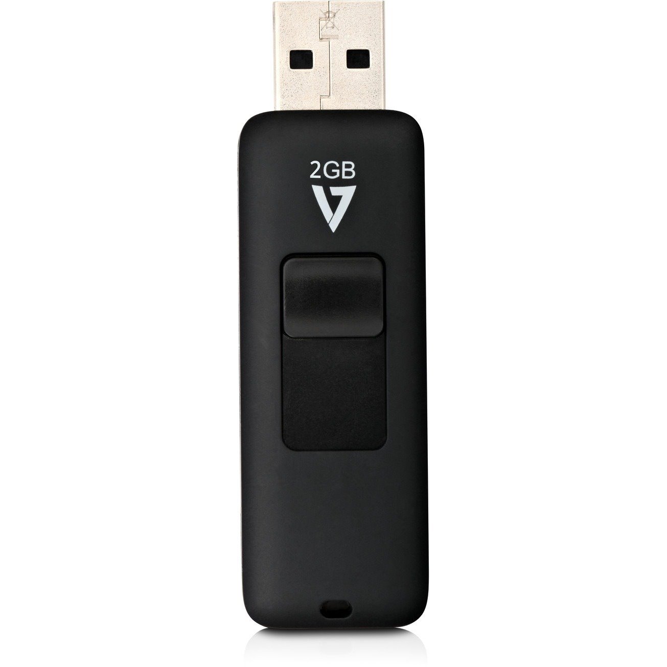 V7 VF22GAR-3N2GB USB 2.0 Flash Drive - With Retractable USB connector