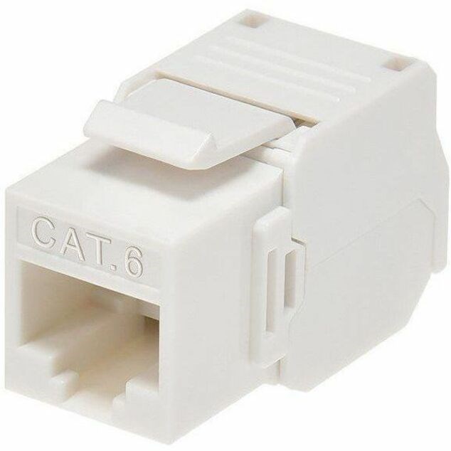 Monoprice Cat6 RJ-45 Toolless 180-Degree Keystone_ White