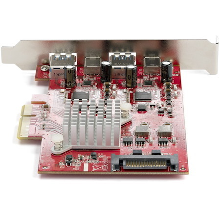 StarTech.com 4-Port USB PCIe Card, 10Gbps USB PCI Express Expansion Card with 2 Controllers, 2x USB-C & 2x USB-A ports (USB 3.2 Gen 2)