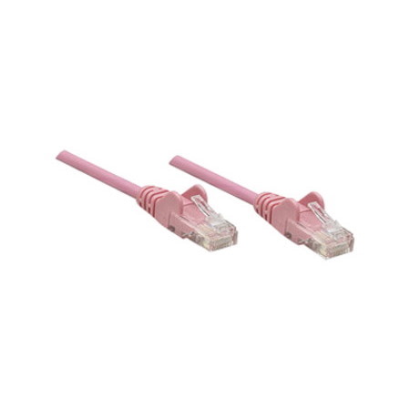 Intellinet Network Solutions Cat5e UTP Network Patch Cable, 14 ft (5.0 m), Pink