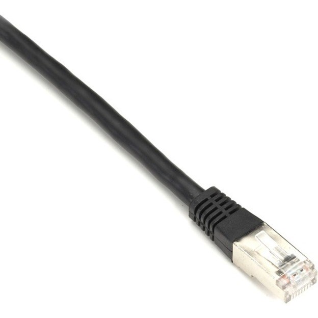 Black Box CAT5e 100-MHz Stranded Patch Cable Slim Molded Boot - F/UTP, CM PVC, Black, 10FT