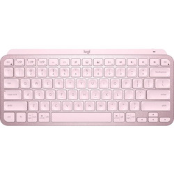 Logitech MX Keys Mini Minimalist Wireless Illuminated Keyboard, Compact, Bluetooth, USB-C - Rose