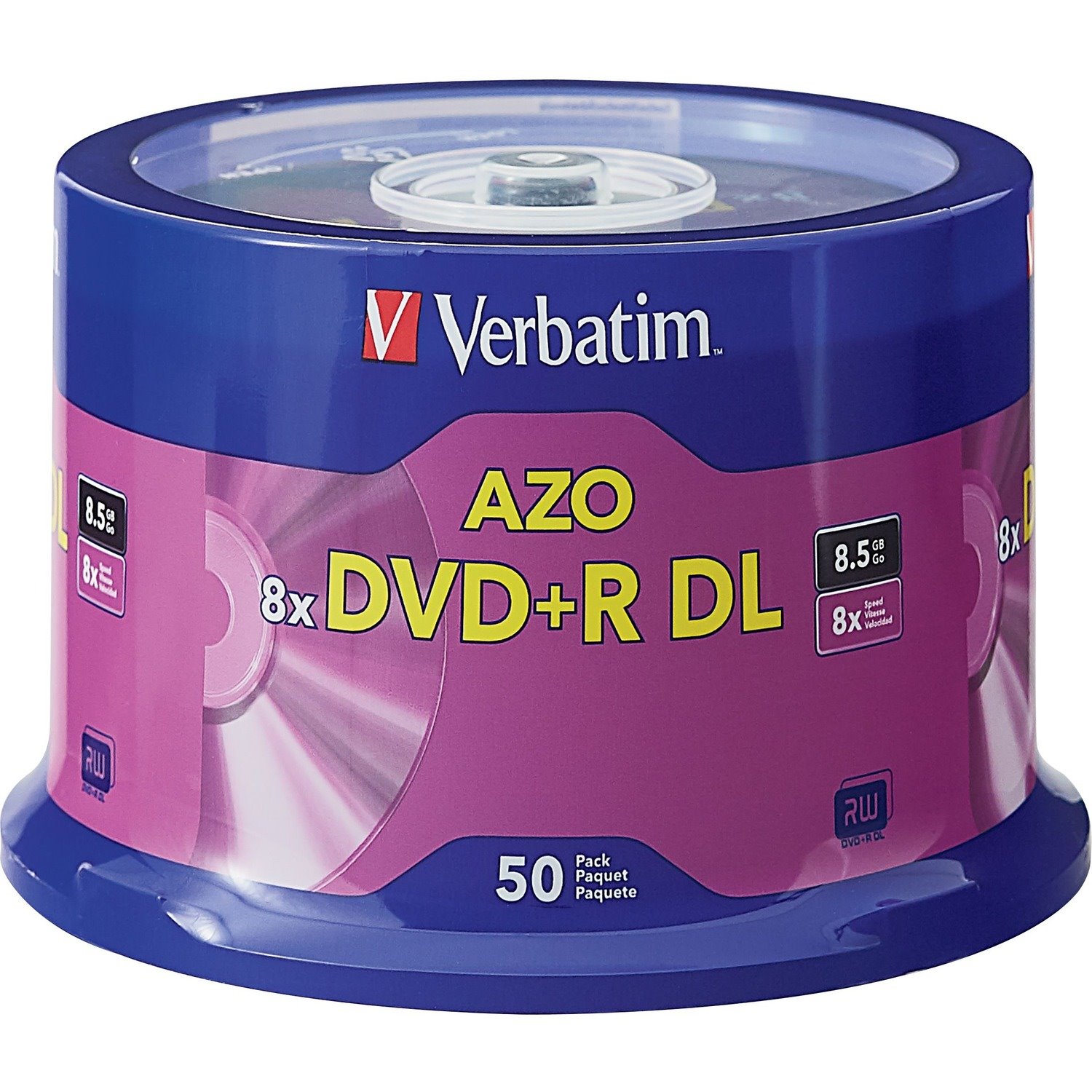 Verbatim DVD Recordable Media - DVD+R DL - 8x - 8.50 GB - 50 Pack Spindle