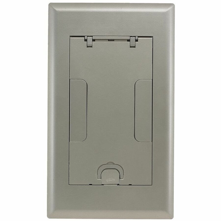Hubbell Premise Wiring 2-Gang AFB Series, Cover Assembly, Satin Nickel Powder Paint Finish