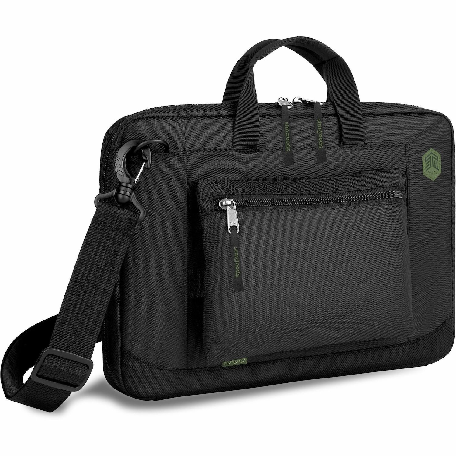 STM (ACE ECO ALWAYS-ON CARGO) LAPTOP SHOULDERBAG, FITS UP TO 14", BLACK , 3YR WTY