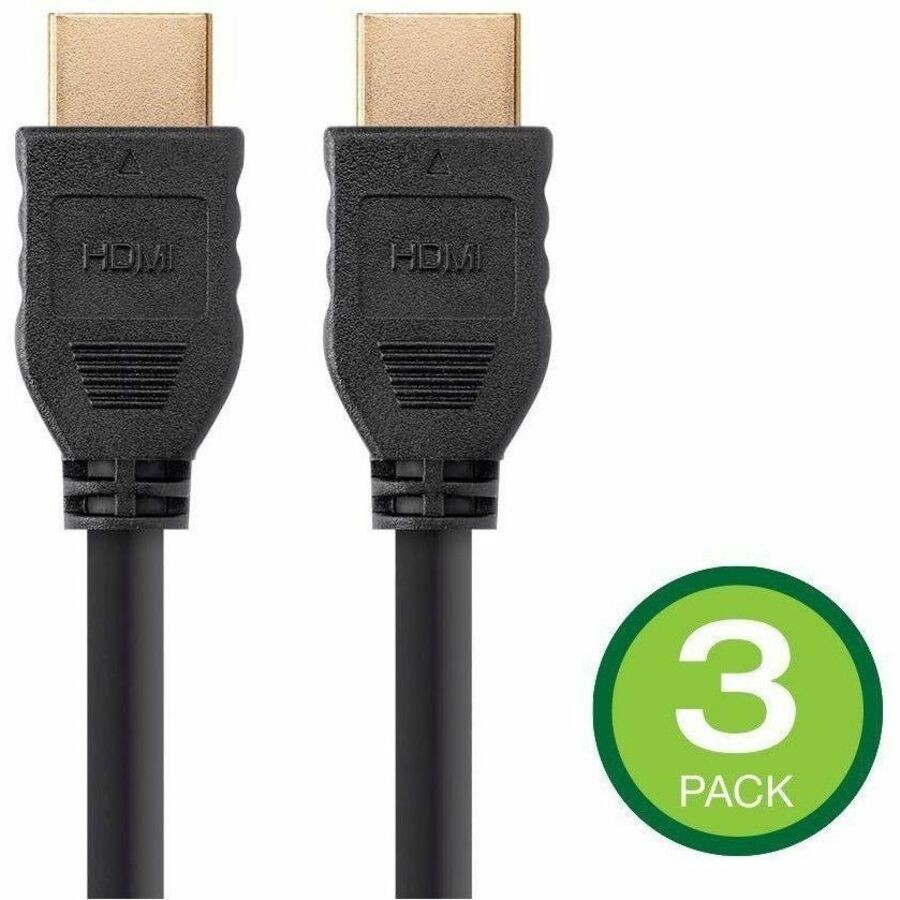 Monoprice 4K No Logo High Speed Hdmi Cable 1.5FT - CL2 In Wall Rated 18 GBPS Bla