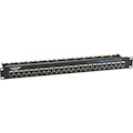 Black Box CAT5e Feed-Through Patch Panel - 1U, Shielded, 24-Port