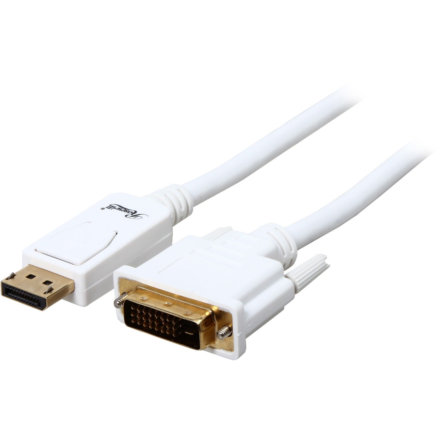 Rosewill RCDC-14006 - 6-Foot White DisplayPort to DVI Cable - 28 AWG, Male to Male