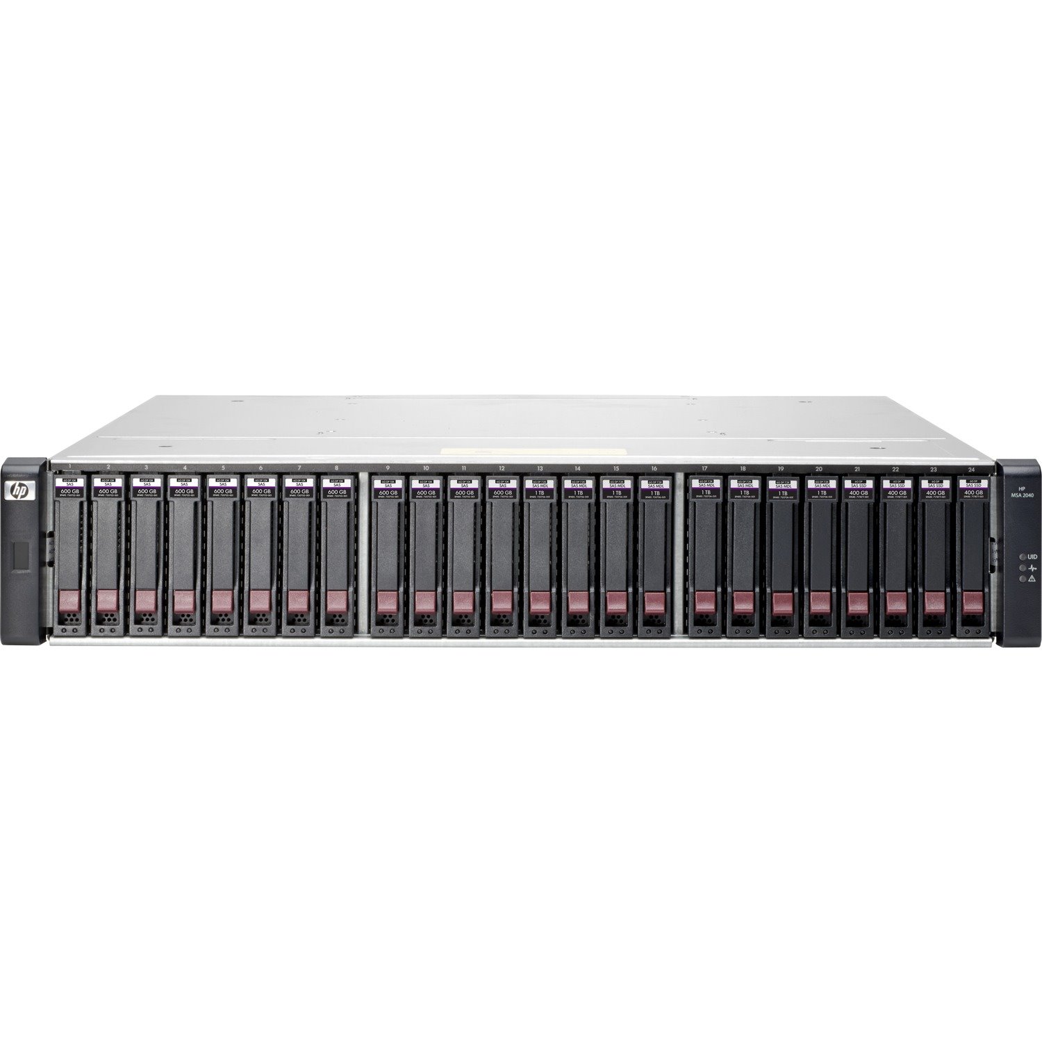 HPE 2040 24 x Total Bays DAS-opslagsysteem - 2U Monteerbaar in rek